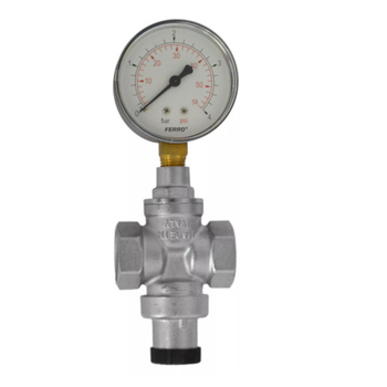 Regulátor tlaku s manometrom Základňa 3/4" PN16 1-4bar od spoločnosti Ferro