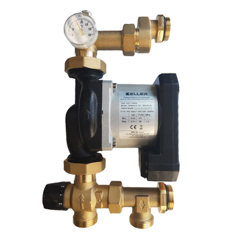 Zmiešavacia a čerpacia skupina KELLER s termostatom. zmiešavací ventil. 20-45*C, KVS 3.4, čerpadlo Keller 130