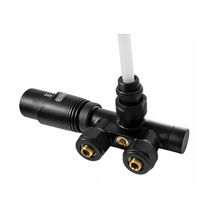 Zawór termostatyczny zespolony 1-otworowy lewy czarny Goshe 0300.338