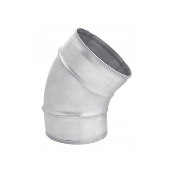 Lisované ventilačné koleno 125 mm 45 stupňov. pozinkované