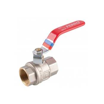 Zawór kulowy nakrętno-nakrętny z dźwignią 1/2" F-Power FERRO KFP1