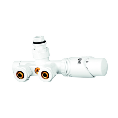 Zawór termostatyczny zespolony 1-otworowy prawy biały Goshe 0300.332