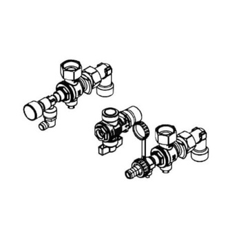 Pripojovacie armatúry pre povrchovú montáž kombinovaného kotla Viessmann ZK04925