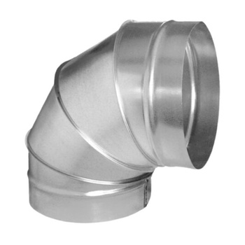 BSK krátke segmentové ventilačné koleno 315 mm 90 stupňov. pozinkované