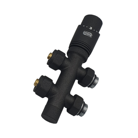 Zestaw termostatyczny prosty Combo czarny Goshe 0300.214