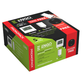 Promopack Regulátor E25-BATW x 3 + Hlava ETRV-M30 x 3 + Internetová brána EGATEZB x 1 biela Engo 932374017