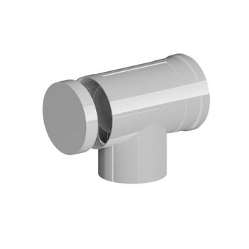 Redukčné koncentrické koleno PP-AL 60/100 x 80/125 mm 87 st. s inšpekciou Ricom 3.012085RB