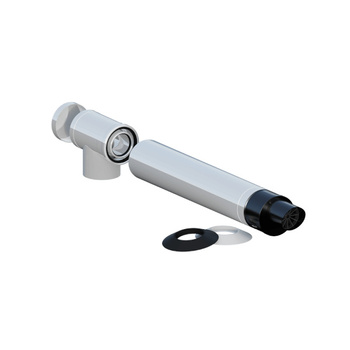 Pripojenie komína cez stenu 60/100 mm Ricom ZB-02