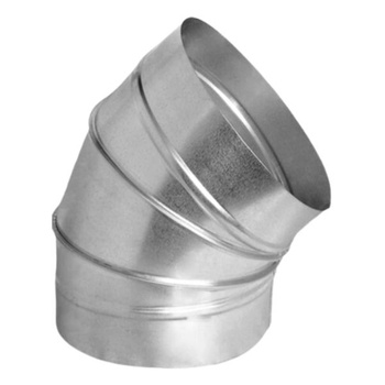 Vetracie koleno krátke BSK 250 mm 45 stupňov. pozinkované