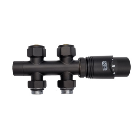 Zestaw termostatyczny prosty Combo czarny mat Goshe 0300.218